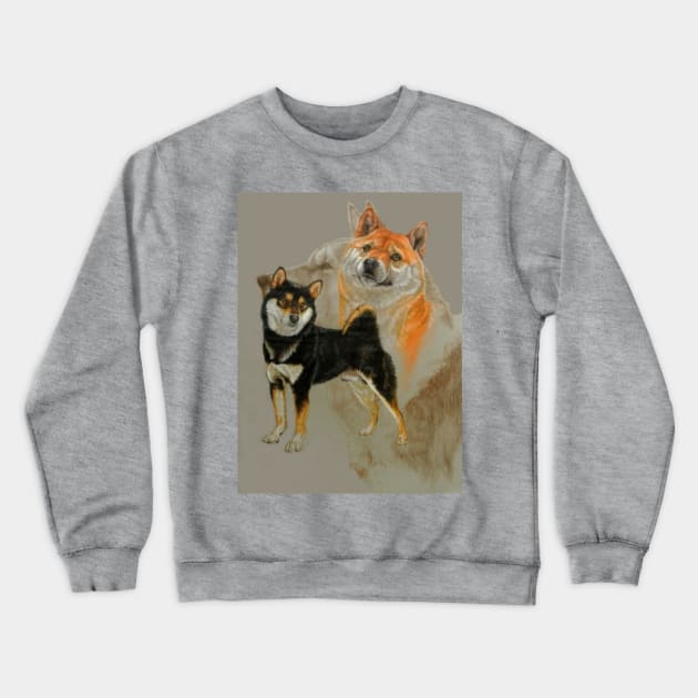 Shiba Inu Second Crewneck Sweatshirt by BarbBarcikKeith